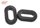 Black 70 shore EPDM Aging Resistance Oval Rubber Grommet untuk Tubing