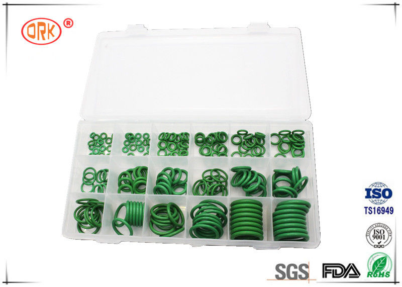 HNBR NBR 70 O Ring Kit Box Hijau Tahan Abrasi Yang Baik Dan Tahan Air Mata