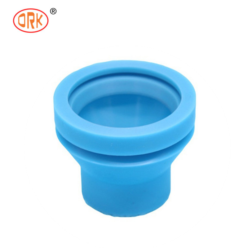 Ketahanan Rebound yang sangat baik Warna Biru Custom Mold Silicone Rubber Bushing