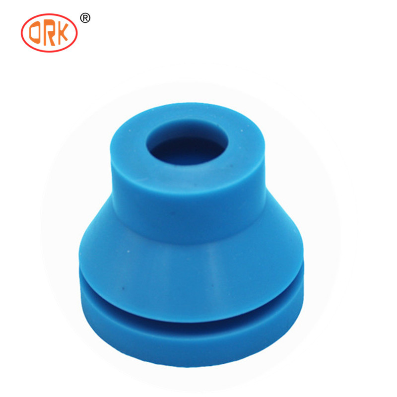 Ketahanan Rebound yang sangat baik Warna Biru Custom Mold Silicone Rubber Bushing