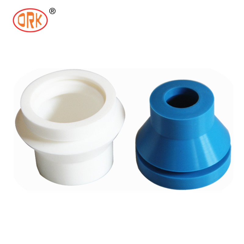 Ketahanan Rebound yang sangat baik Warna Biru Custom Mold Silicone Rubber Bushing