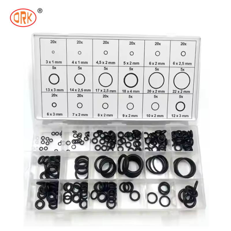 NBR Nitrile O Ring Kit, Multi Material Rubber O-Ring Set, Leakproof Sealing Rings, Cocok untuk Otomotif, Excavator, Pemeliharaan Pipeline