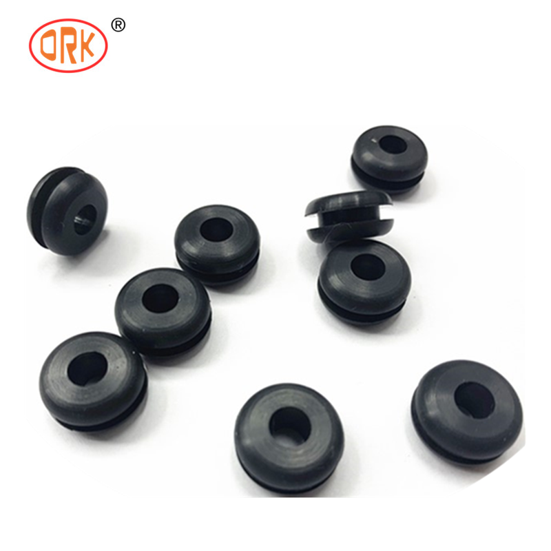 High Elasticity Black Rubber Wire Grommet, Black Molded Rubber Hole Protector, Abrasion Resistant & Insulating, for Machinery Sheet Metal Panel